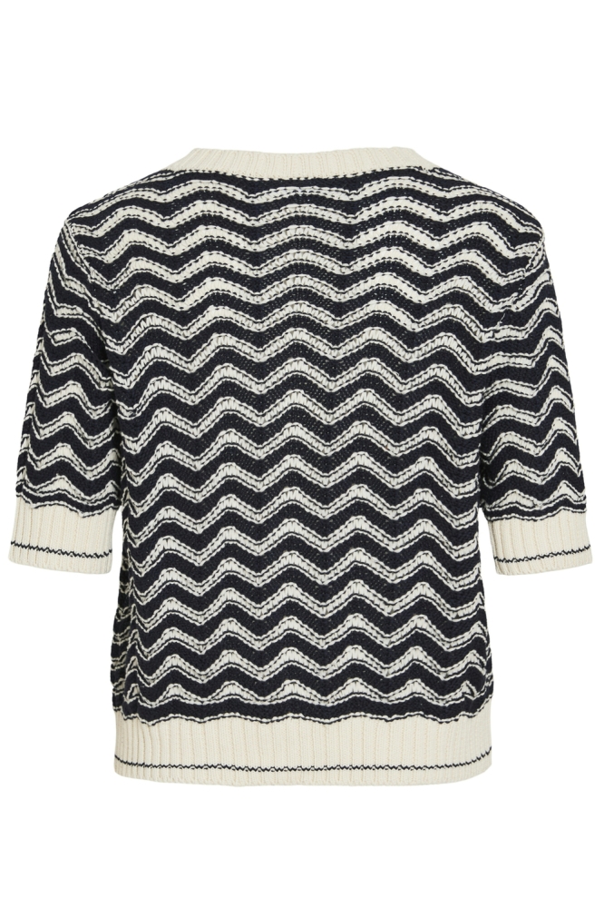 VIARIN 2/4 BUTTON KNIT CARDIGAN 14104632 BIRCH/NAVY BLAZE